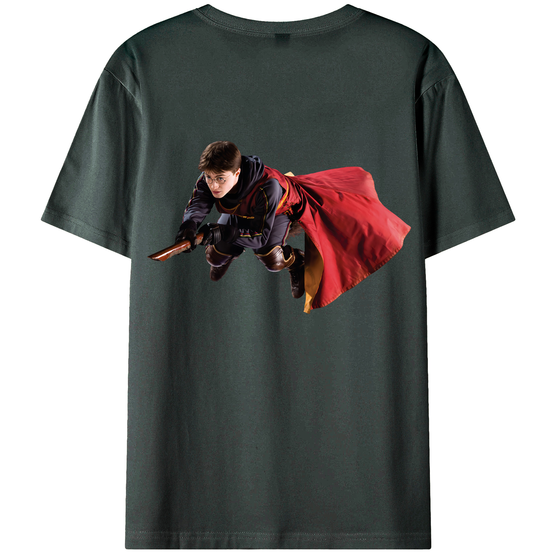 （画像用） Harry Potter ハリー・ポッターシリーズ 綿100％ メンズ半袖Tシャツ（バックプリント） 通気性